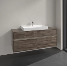 Тумба під раковину Villeroy & Boch Collaro 140х50 см із підсвічуванням ДСП кам'яний дуб C088B0RK