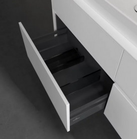 Тумба под раковину Villeroy & Boch Collaro 140х50 см с подсветкой МДФ глянцевый белый C089B0DH