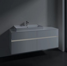 Тумба под раковину Villeroy & Boch Collaro 140х50 см с подсветкой МДФ глянцевый белый C089B0DH