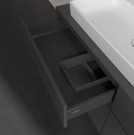 Тумба под раковину Villeroy & Boch Collaro 140х50 см с подсветкой МДФ глянцевый серый C089B0FP