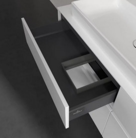 Тумба під раковину Villeroy & Boch Collaro 140х50 см із підсвічуванням ДСП матовий білий C089B0MS