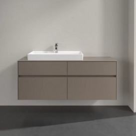 Тумба под раковину Villeroy & Boch Collaro 140х50 см с подсветкой ДСП трюфель серый C089B0VG