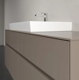 Тумба под раковину Villeroy & Boch Collaro 140х50 см с подсветкой ДСП трюфель серый C089B0VG