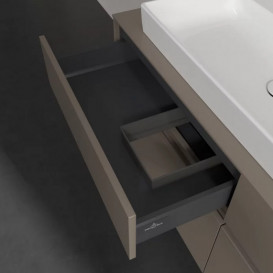 Тумба под раковину Villeroy & Boch Collaro 140х50 см с подсветкой ДСП трюфель серый C089B0VG