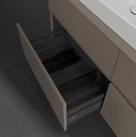 Тумба под раковину Villeroy & Boch Collaro 140х50 см с подсветкой ДСП трюфель серый C089B0VG