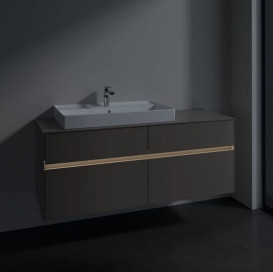 Тумба под раковину Villeroy & Boch Collaro 140х50 см с подсветкой ДСП трюфель серый C089B0VG