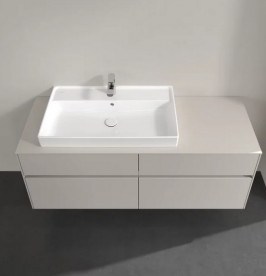 Тумба под раковину Villeroy & Boch Collaro 140х50 см с подсветкой ДСП мягкий серый C089B0VK