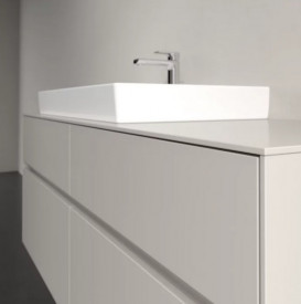 Тумба под раковину Villeroy & Boch Collaro 140х50 см с подсветкой ДСП мягкий серый C089B0VK