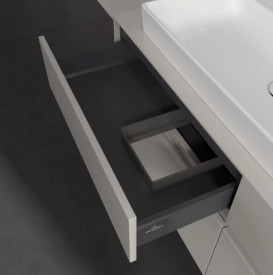 Тумба под раковину Villeroy & Boch Collaro 140х50 см с подсветкой ДСП мягкий серый C089B0VK