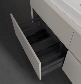 Тумба под раковину Villeroy & Boch Collaro 140х50 см с подсветкой ДСП мягкий серый C089B0VK