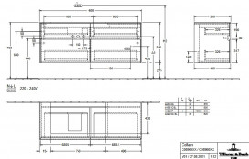 Тумба под раковину Villeroy & Boch Collaro 140х50 см с подсветкой ДСП мягкий серый C089B0VK