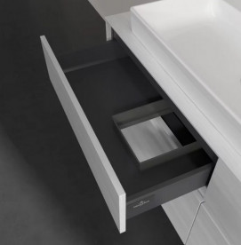 Тумба под раковину Villeroy & Boch Collaro 140х50 см с подсветкой ДСП белое дерево C089B0E8