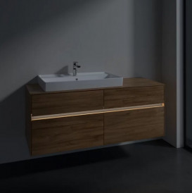 Тумба под раковину Villeroy & Boch Collaro 140х50 см с подсветкой ДСП дуб канзас C089B0RH