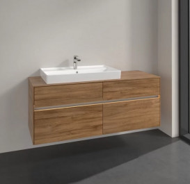 Тумба под раковину Villeroy & Boch Collaro 140х50 см с подсветкой ДСП дуб канзас C089B0RH