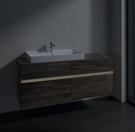 Тумба под раковину Villeroy & Boch Collaro 140х50 см с подсветкой ДСП каменный дуб C089B0RK