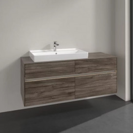 Тумба под раковину Villeroy & Boch Collaro 140х50 см с подсветкой ДСП каменный дуб C089B0RK