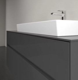 Тумба под раковину Villeroy & Boch Collaro 140х50 см с подсветкой МДФ глянцевый серый C090B0FP