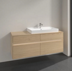 Тумба под раковину Villeroy & Boch Collaro 140х50 см с подсветкой ДСП северный дуб C090B0VJ