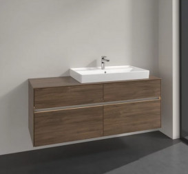 Тумба под раковину Villeroy & Boch Collaro 140х50 см с подсветкой ДСП дуб аризона C090B0VH