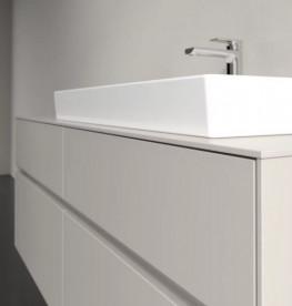 Тумба под раковину Villeroy & Boch Collaro 140х50 см с подсветкой ДСП мягкий серый C090B0VK