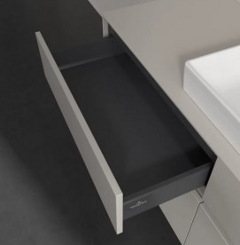 Тумба под раковину Villeroy & Boch Collaro 140х50 см с подсветкой ДСП мягкий серый C090B0VK