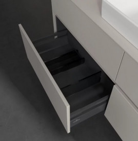 Тумба под раковину Villeroy & Boch Collaro 140х50 см с подсветкой ДСП мягкий серый C090B0VK