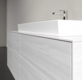 Тумба под раковину Villeroy & Boch Collaro 140х50 см с подсветкой ДСП белое дерево C090B0E8