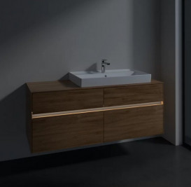 Тумба под раковину Villeroy & Boch Collaro 140х50 см с подсветкой ДСП дуб канзас C090B0RH