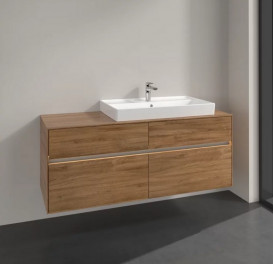 Тумба под раковину Villeroy & Boch Collaro 140х50 см с подсветкой ДСП дуб канзас C090B0RH