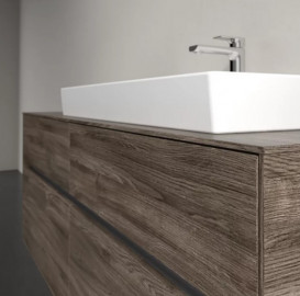 Тумба под раковину Villeroy & Boch Collaro 140х50 см с подсветкой ДСП каменный дуб C090B0RK