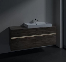 Тумба под раковину Villeroy & Boch Collaro 140х50 см с подсветкой ДСП каменный дуб C090B0RK