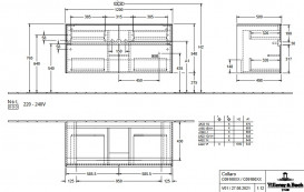 Тумба под раковину Villeroy & Boch Collaro 120х50 см с подсветкой МДФ глянцевый белый C091B0DH