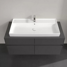 Тумба под раковину Villeroy & Boch Collaro 120х50 см с подсветкой МДФ глянцевый серый C091B0FP