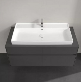 Тумба под раковину Villeroy & Boch Collaro 120х50 см с подсветкой МДФ глянцевый серый C091B0FP