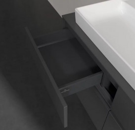 Тумба под раковину Villeroy & Boch Collaro 120х50 см с подсветкой МДФ глянцевый серый C091B0FP