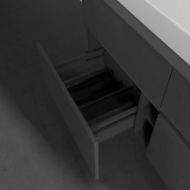 Тумба под раковину Villeroy & Boch Collaro 120х50 см с подсветкой МДФ глянцевый серый C091B0FP