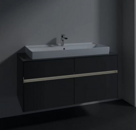 Тумба под раковину Villeroy & Boch Collaro 120х50 см с подсветкой МДФ глянцевый серый C091B0FP