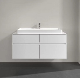 Тумба под раковину Villeroy & Boch Collaro 120х50 см с подсветкой ДСП матовый белый C091B0MS