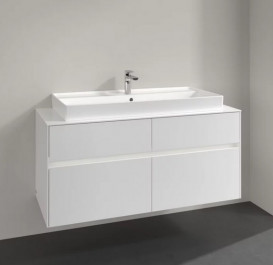 Тумба под раковину Villeroy & Boch Collaro 120х50 см с подсветкой ДСП матовый белый C091B0MS