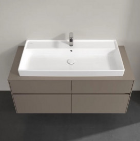 Тумба под раковину Villeroy & Boch Collaro 120х50 см с подсветкой ДСП трюфель серый C091B0VG