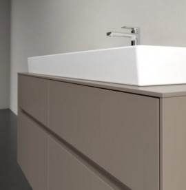 Тумба под раковину Villeroy & Boch Collaro 120х50 см с подсветкой ДСП трюфель серый C091B0VG