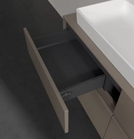 Тумба под раковину Villeroy & Boch Collaro 120х50 см с подсветкой ДСП трюфель серый C091B0VG