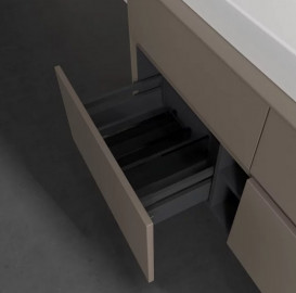 Тумба под раковину Villeroy & Boch Collaro 120х50 см с подсветкой ДСП трюфель серый C091B0VG