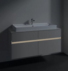 Тумба під раковину Villeroy & Boch Collaro 120х50 см із підсвічуванням ДСП м'який сірий C091B0VK