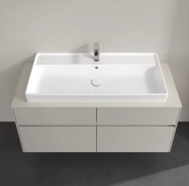 Тумба під раковину Villeroy & Boch Collaro 120х50 см із підсвічуванням ДСП м'який сірий C091B0VK