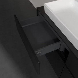Тумба під раковину Villeroy & Boch Collaro 120х50 см із підсвічуванням МДФ чорний матовий лак C091B0PD