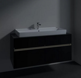 Тумба під раковину Villeroy & Boch Collaro 120х50 см із підсвічуванням МДФ чорний матовий лак C091B0PD