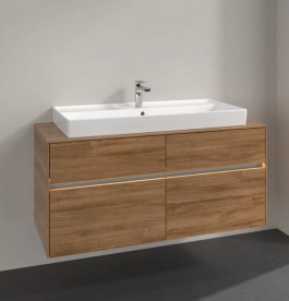 Тумба под раковину Villeroy & Boch Collaro 120х50 см с подсветкой ДСП дуб канзас C091B0RH