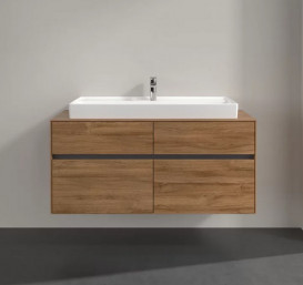 Тумба под раковину Villeroy & Boch Collaro 120х50 см с подсветкой ДСП каменный дуб C091B0RK