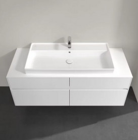 Тумба под раковину Villeroy & Boch Collaro 140х50 см с подсветкой МДФ глянцевый белый C092B0DH